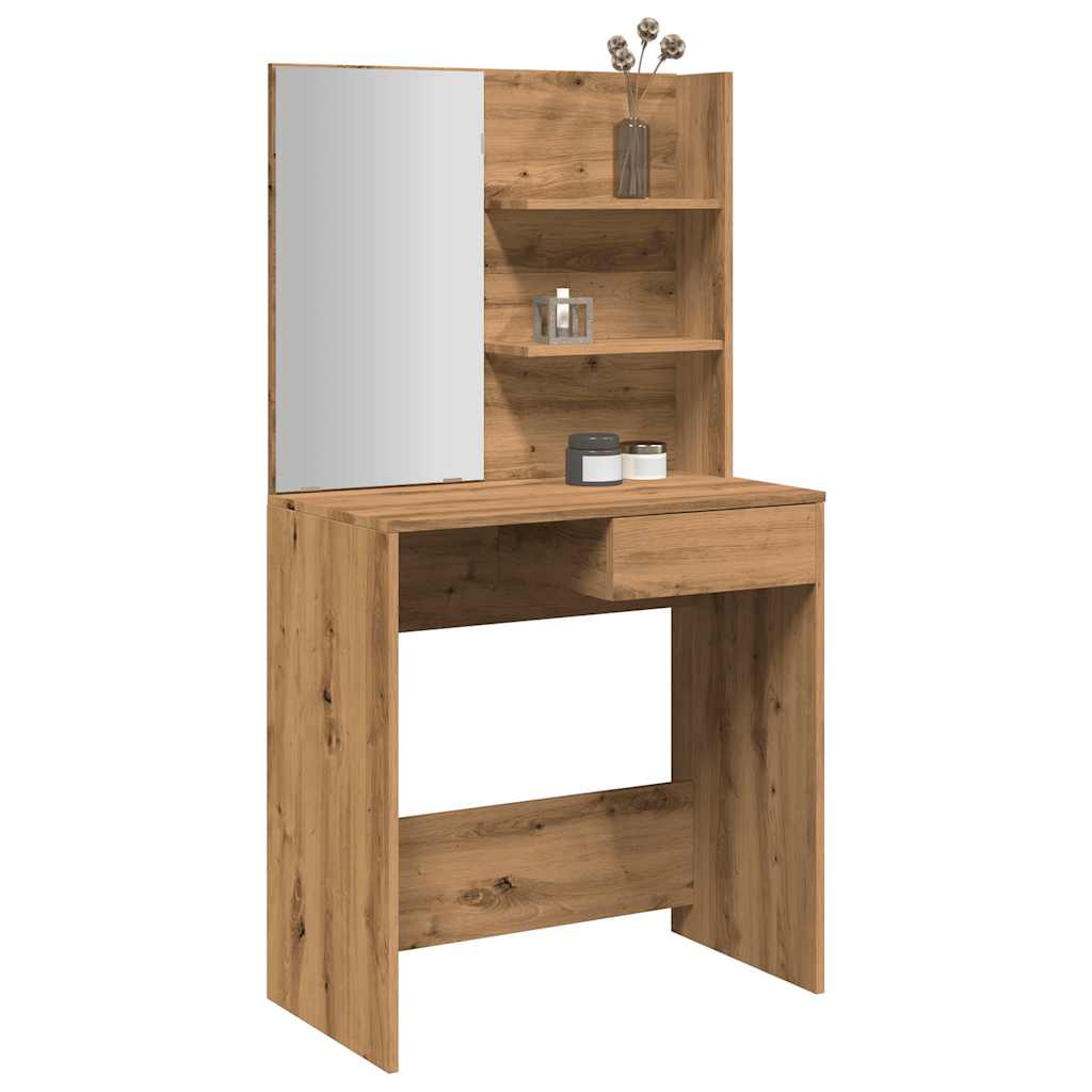 Fésülködőasztal tükörrel artisan oak 74,5x40x141 cm Fésülködőasztal tükörrel artisan oak 74,5x40x141 cm
