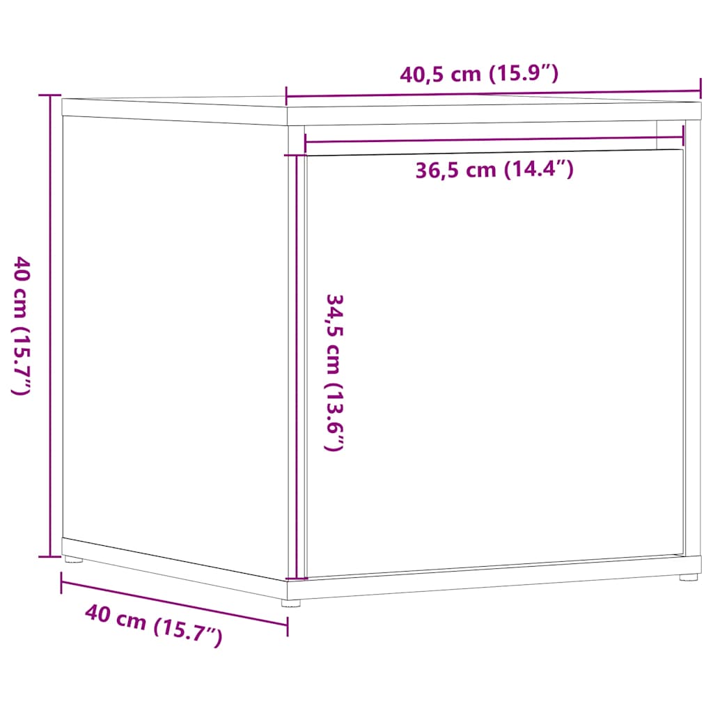 Antik fa szerelt fa tárolódoboz 40,5 x 40 x 40 cm Antik fa szerelt fa tárolódoboz 40,5 x 40 x 40 cm
