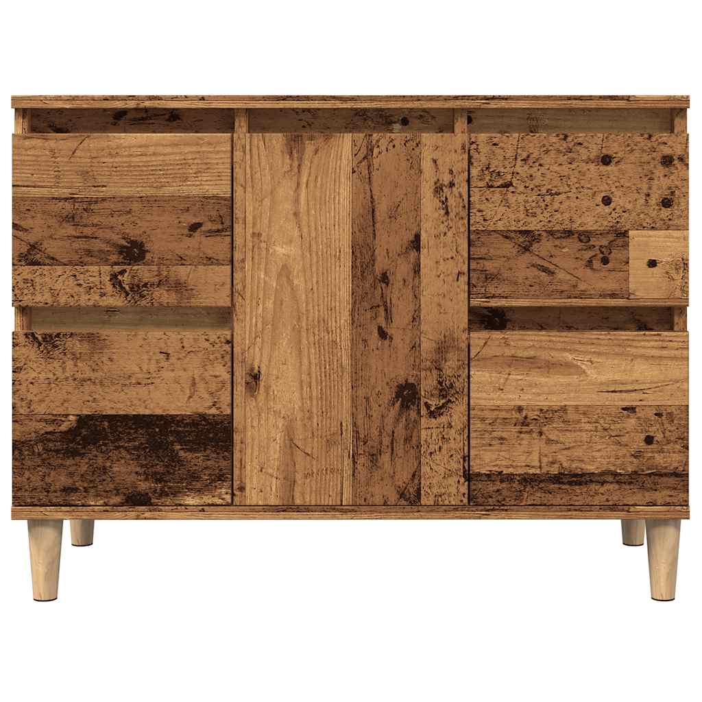 Antik fa színű szerelt fa mosdószekrény 80 x 33 x 60 cm