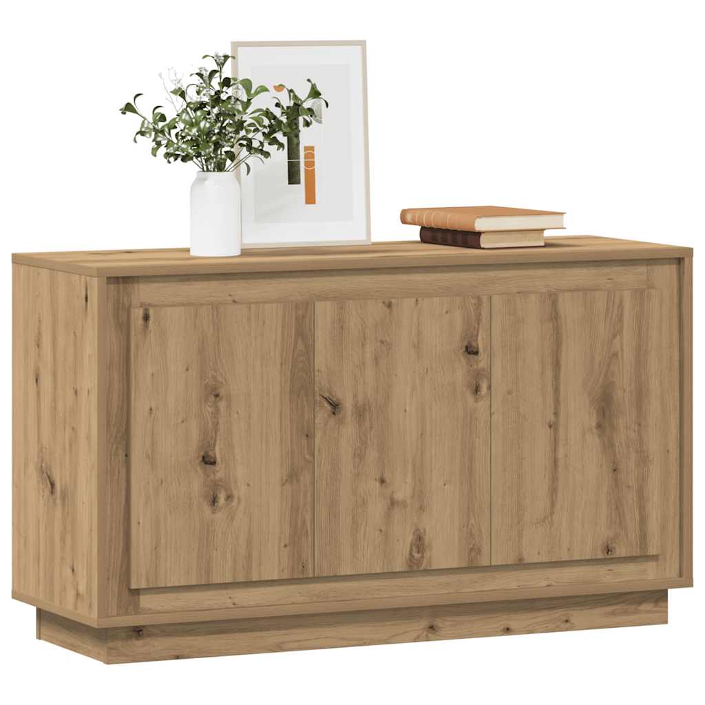 102 x 35 x 55 cm-es műfából készült kézműves tölgyfa tálalószekrény
