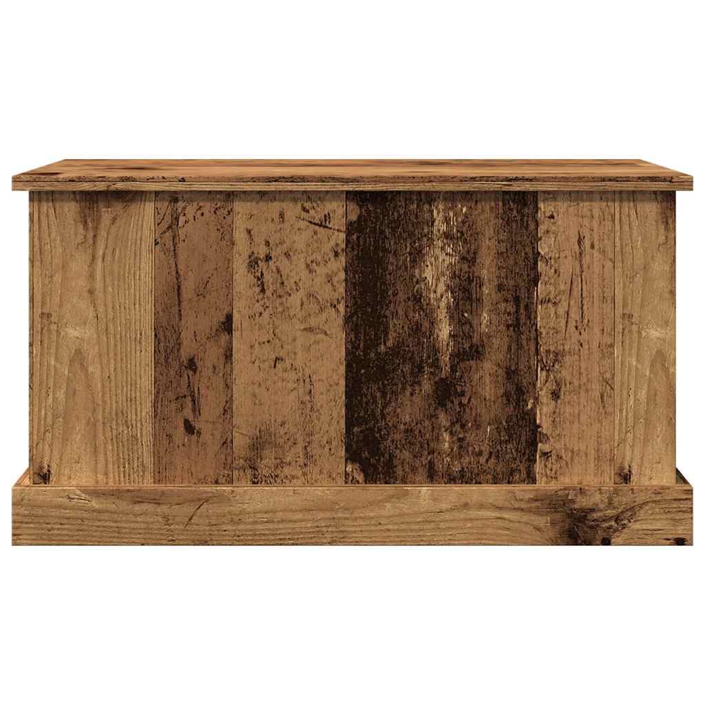 Antik fa színű szerelt fa tárolódoboz 70 x 40 x 38 cm