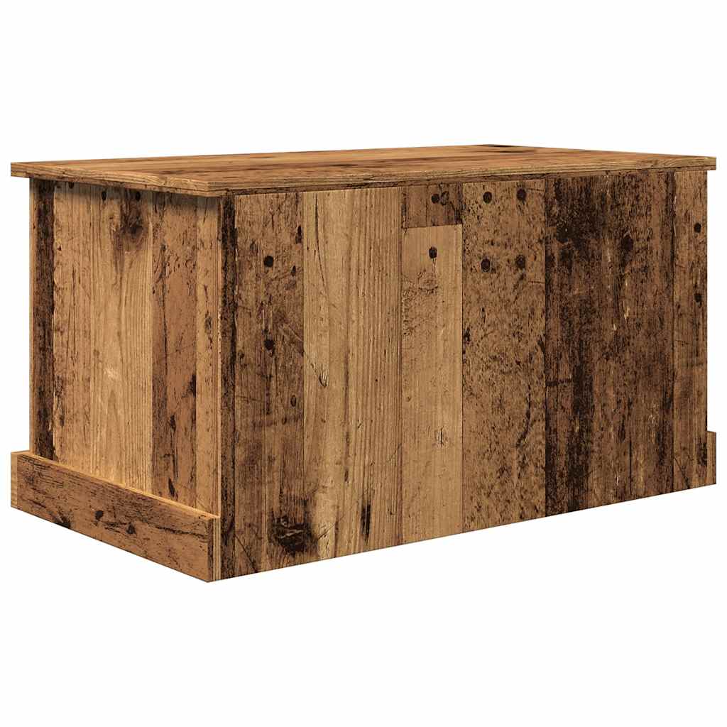 Antik fa színű szerelt fa tárolódoboz 70 x 40 x 38 cm
