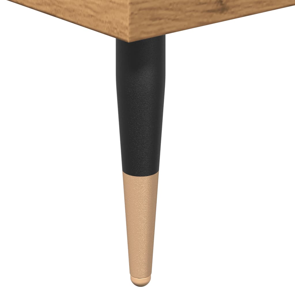 Kézműves tölgy színű szerelt fa fürdőszobaszekrény 58x33x60 cm