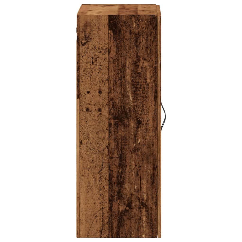 Antik fa színű szerelt fa fali szekrény 69,5 x 34 x 90 cm