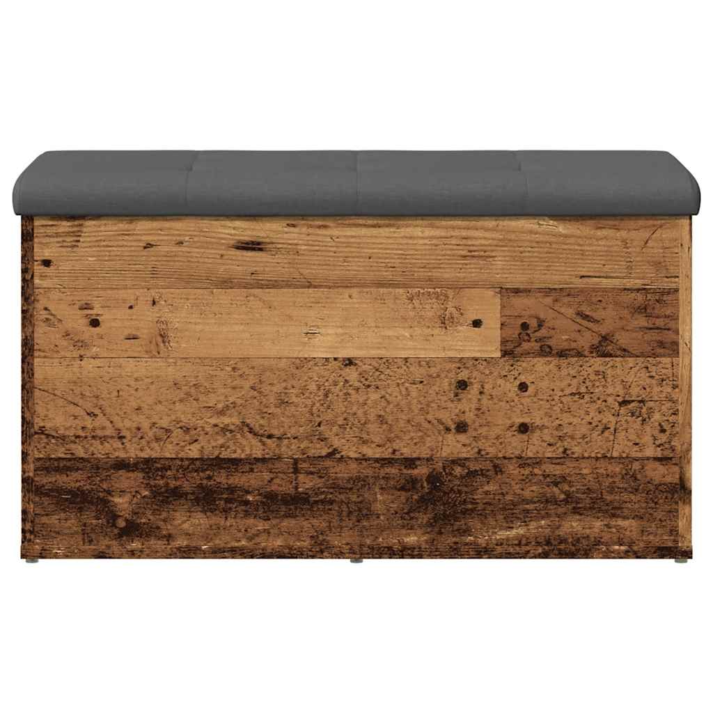 Antik fa szerelt fa tárolópad 82x42x45 cm