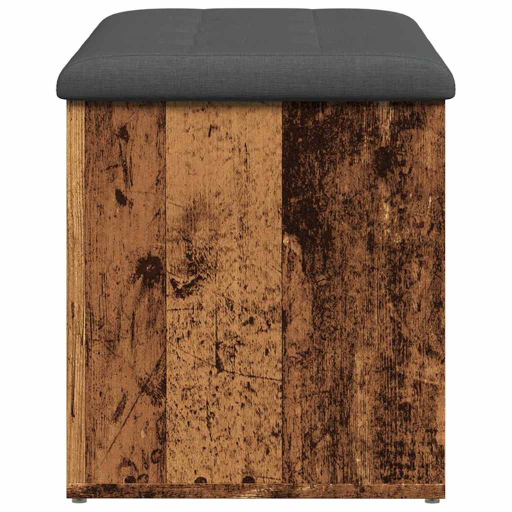 Antik fa szerelt fa tárolópad 82x42x45 cm