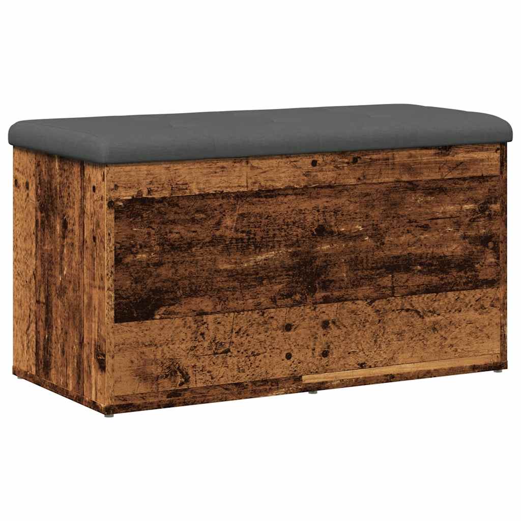 Antik fa szerelt fa tárolópad 82x42x45 cm