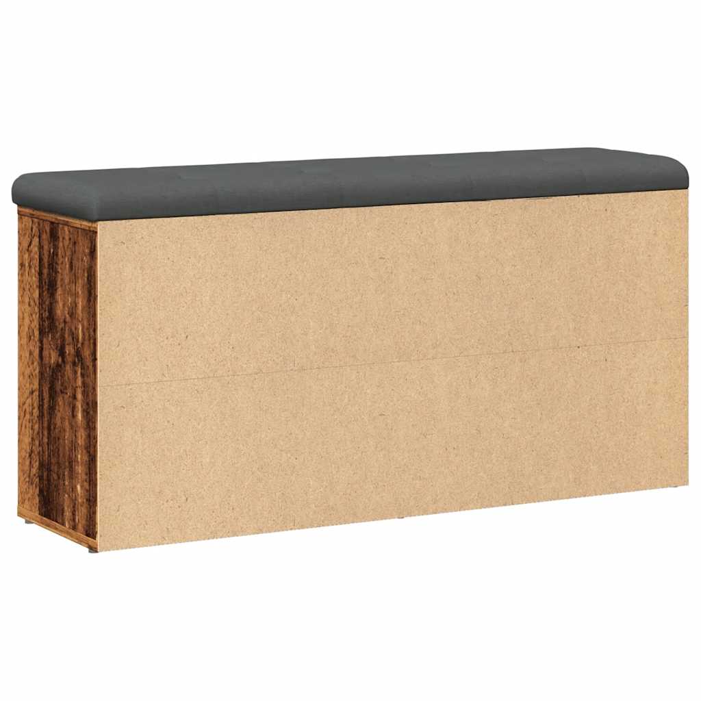 Antik fa szerelt fa cipőtároló pad 102x32x50 cm