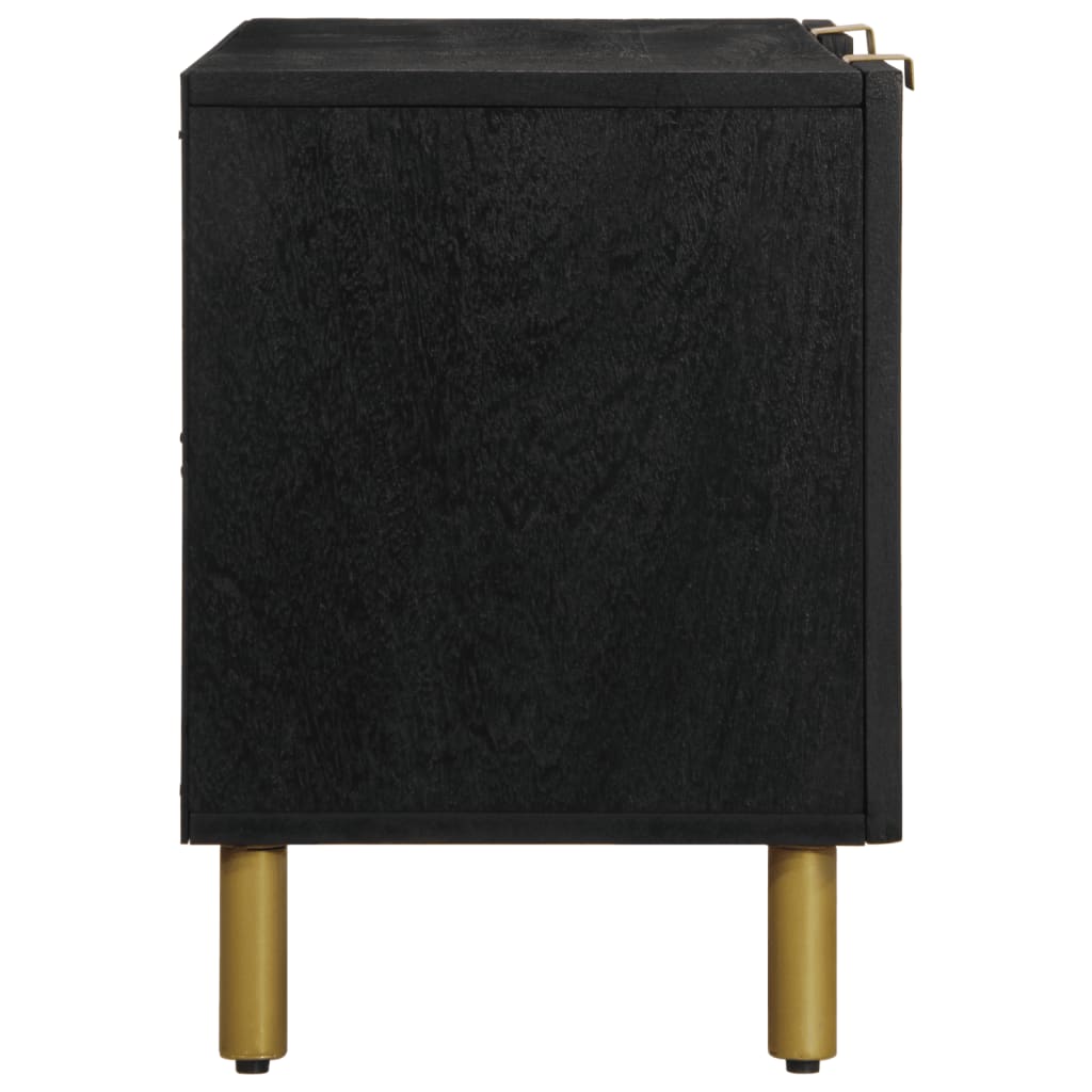 Fekete szerelt fa tv-szekrény 105 x 33 x 46 cm