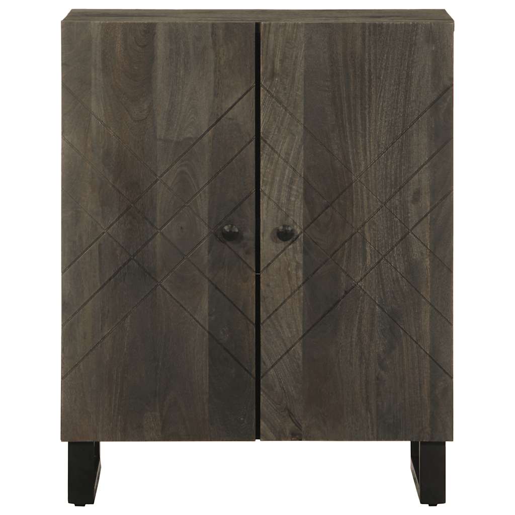 Sideboard fekete 60x33x75 cm tömörfa mango