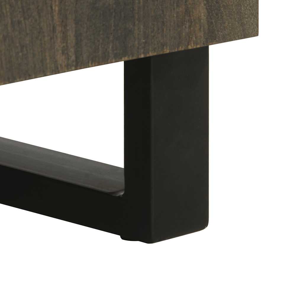 Sideboard fekete 60x33x75 cm tömörfa mango