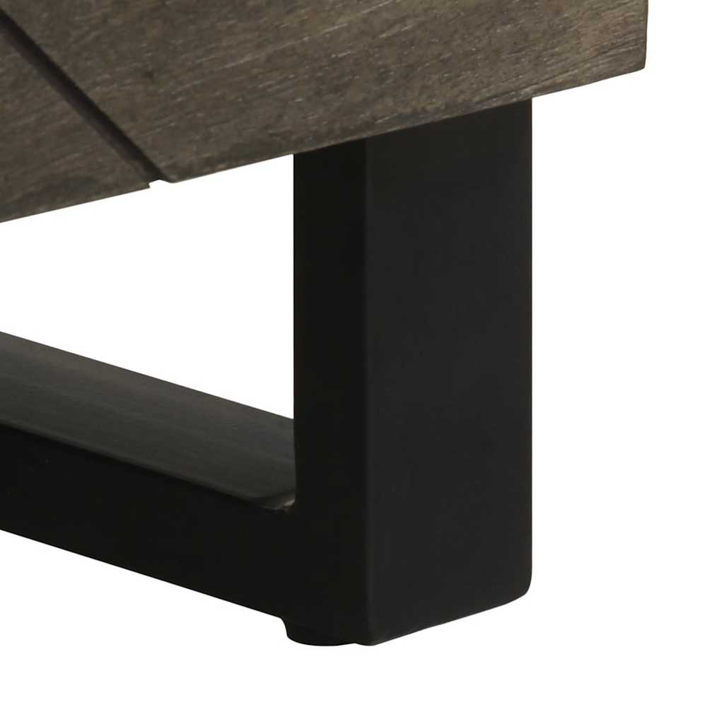 Sideboard fekete 60x33x75 cm tömörfa mango