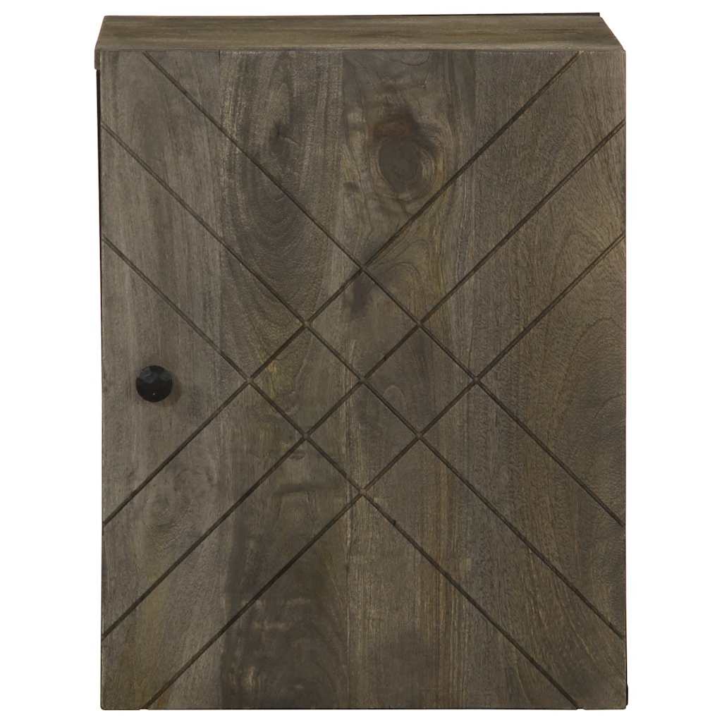 Falra szerelhető fürdőszoba szekrény fekete tömörfa mangó