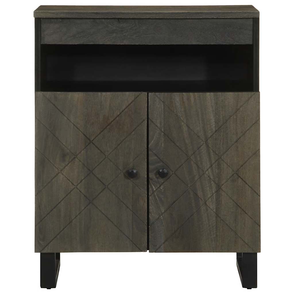 Sideboard fekete 60x33x75 cm tömörfa mango