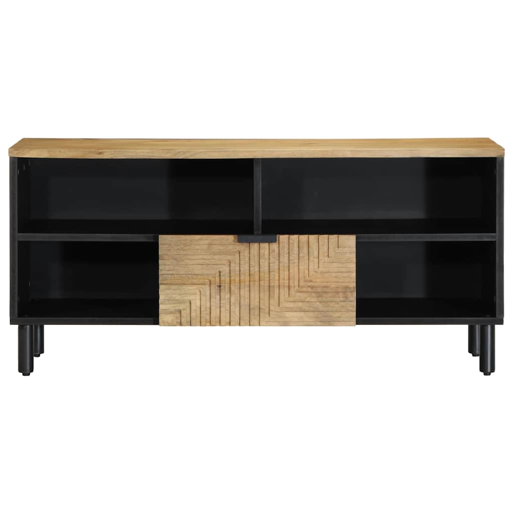 Barna tömör mangófa tv-szekrény 100 x 33 x 46 cm