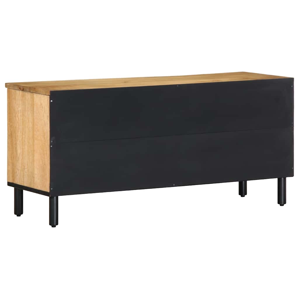 Barna tömör mangófa tv-szekrény 100 x 33 x 46 cm