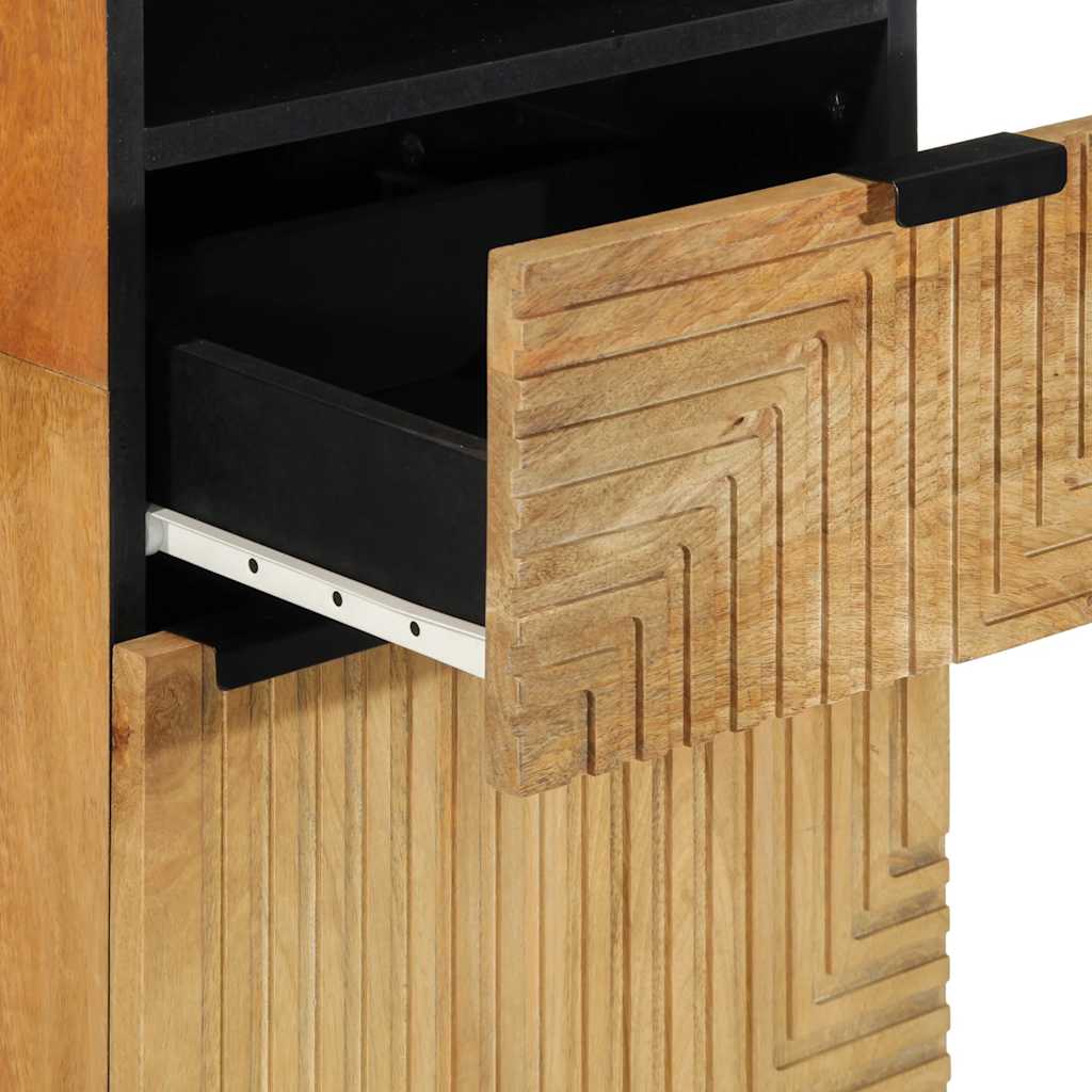 Barna tömör mangófa fürdőszobaszekrény 38 x 33 x 160 cm