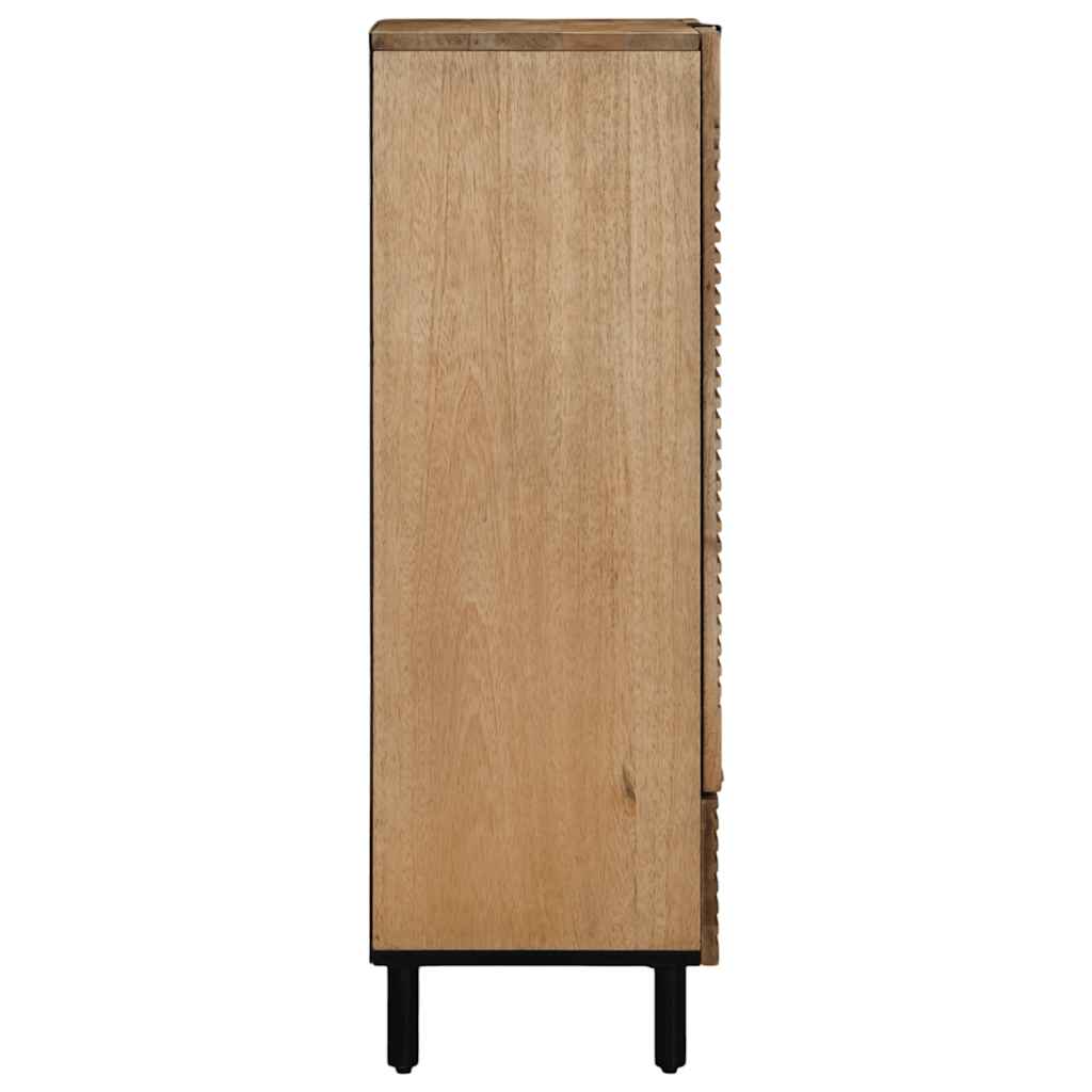 Barna tömör mangófa magasszekrény 60 x 33 x 100 cm
