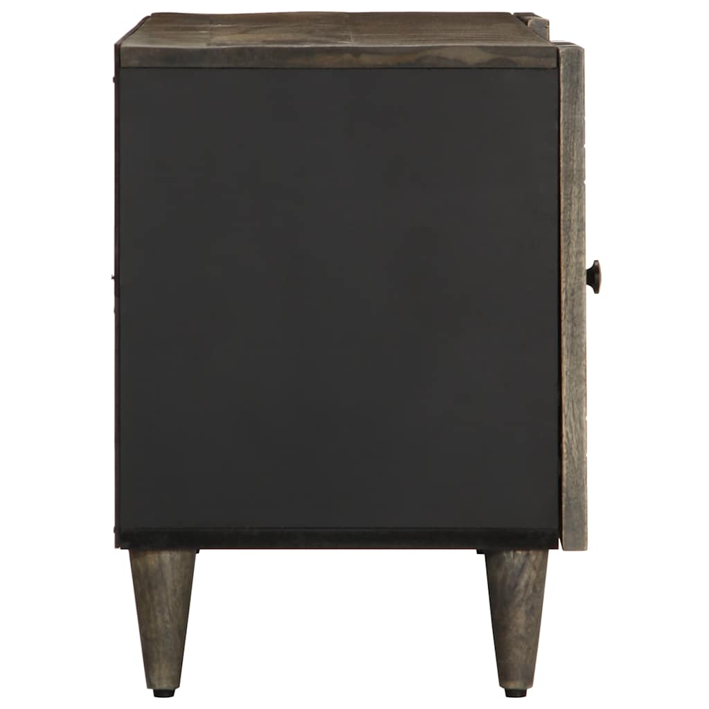 Világosszürke tömör mangófa tv-szekrény 105x33,5x46 cm