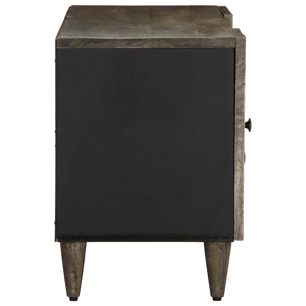 Világosszürke tömör mangófa tv-szekrény 105x33,5x46 cm