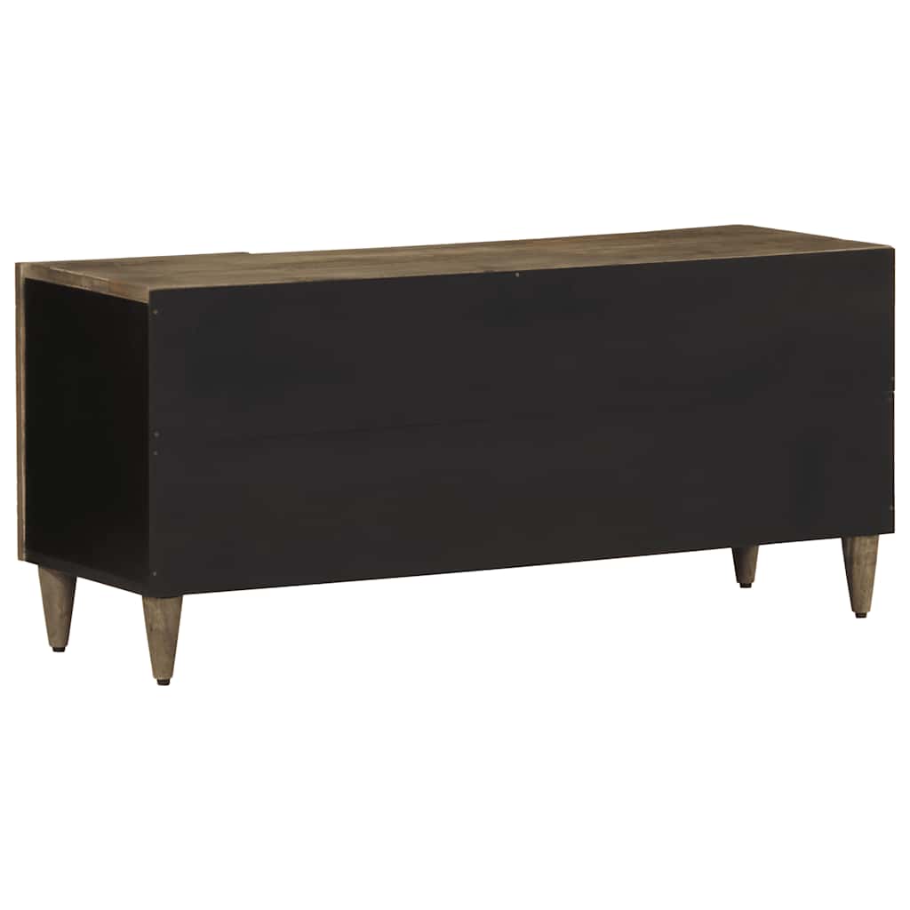Világosszürke tömör mangófa tv-szekrény 105x33,5x46 cm