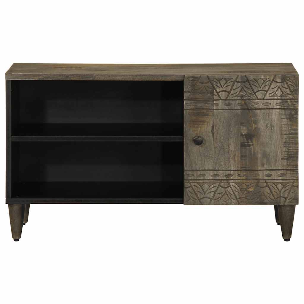 Világosszürke tömör mangófa tv-szekrény 80x31,5x46 cm