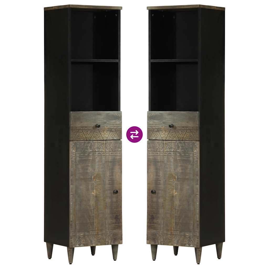 Tömör mangófa fürdőszobaszekrény 38 x 33 x 160 cm