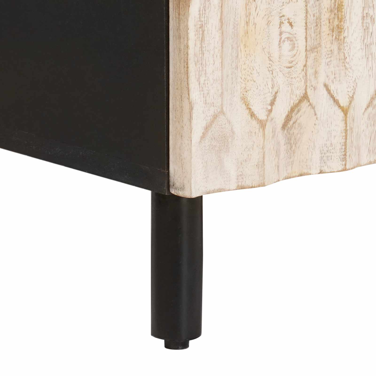 Tv szekrény polcokkal fehér mosott felület 105 x 33,5 x 46 cm