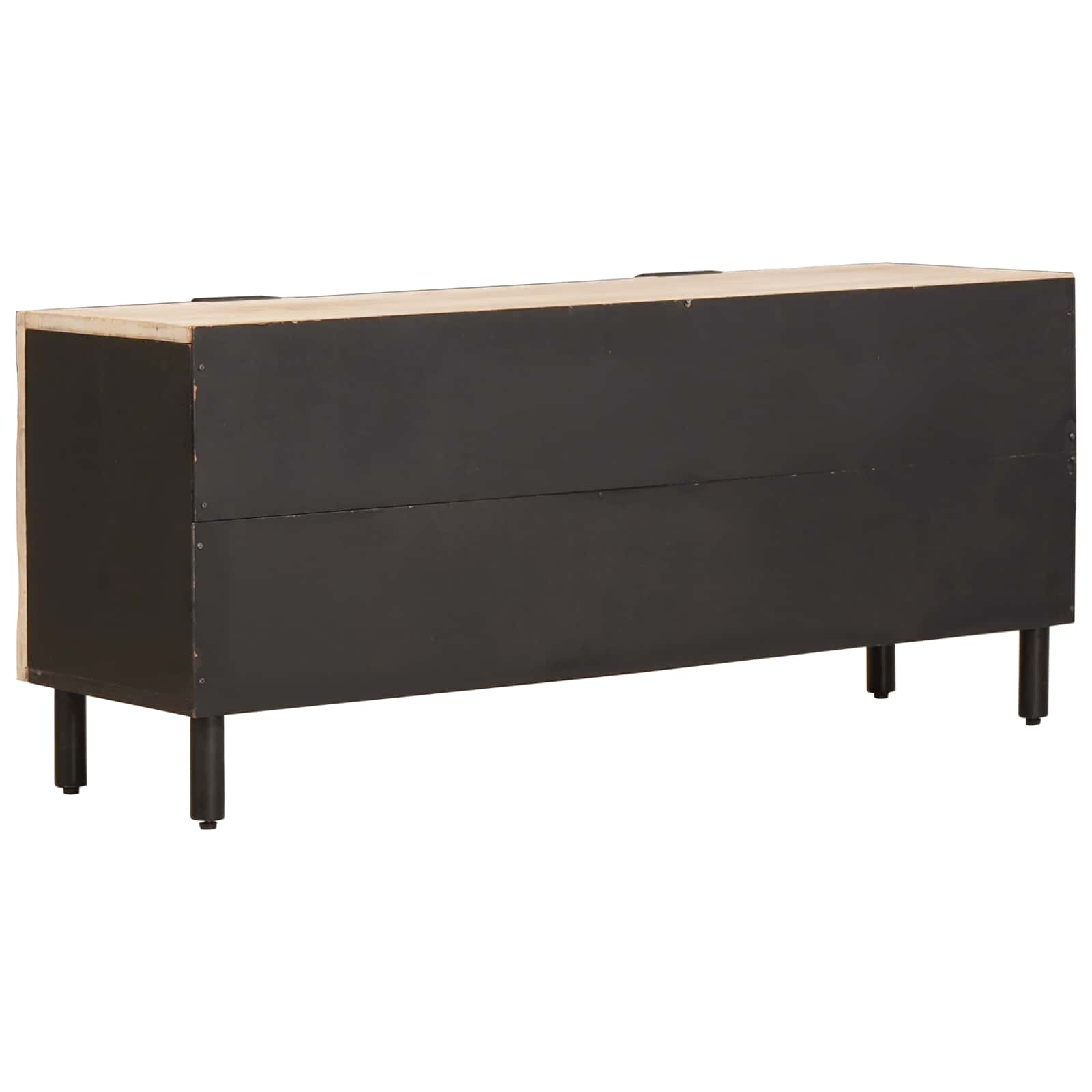 Tv szekrény polcokkal fehér mosott felület 105 x 33,5 x 46 cm