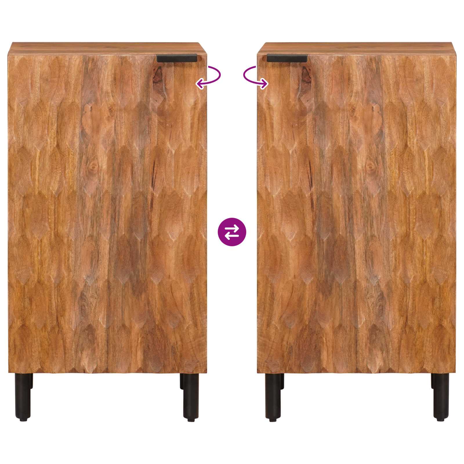 Széf egyszínű akácbarna felület