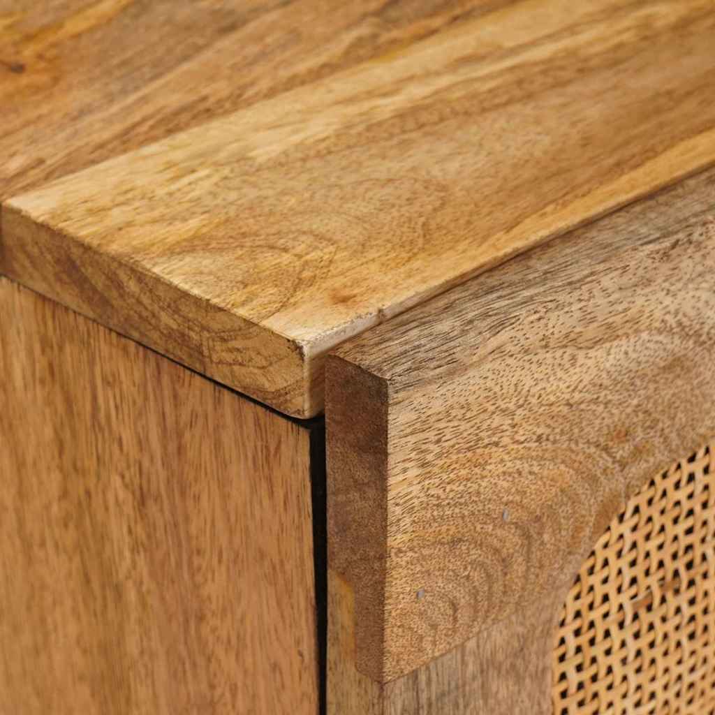 Tv szekrény polcokkal barna 105 x 33 x 46 cm tömör mangófát
