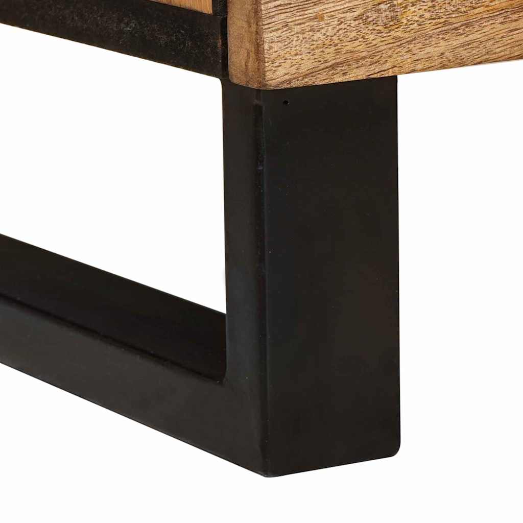 Tv szekrény polcokkal barna 105 x 33 x 46 cm tömör mangófát