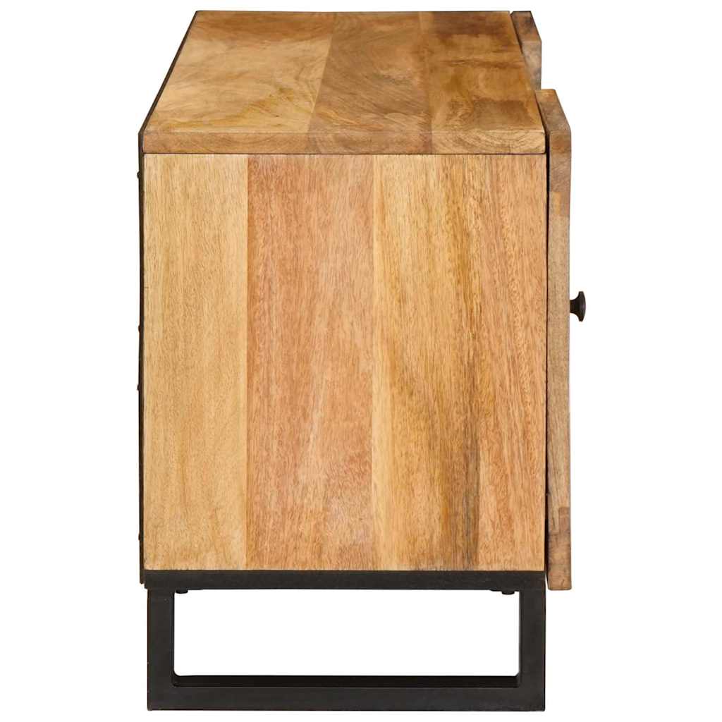 Tv szekrény polcokkal barna 105 x 33 x 46 cm tömör mangófát