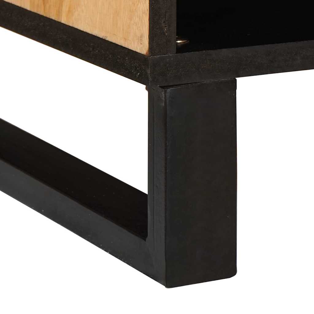 Tv szekrény tárolóval barna 80 x 33 x 46 cm tömör mangófát