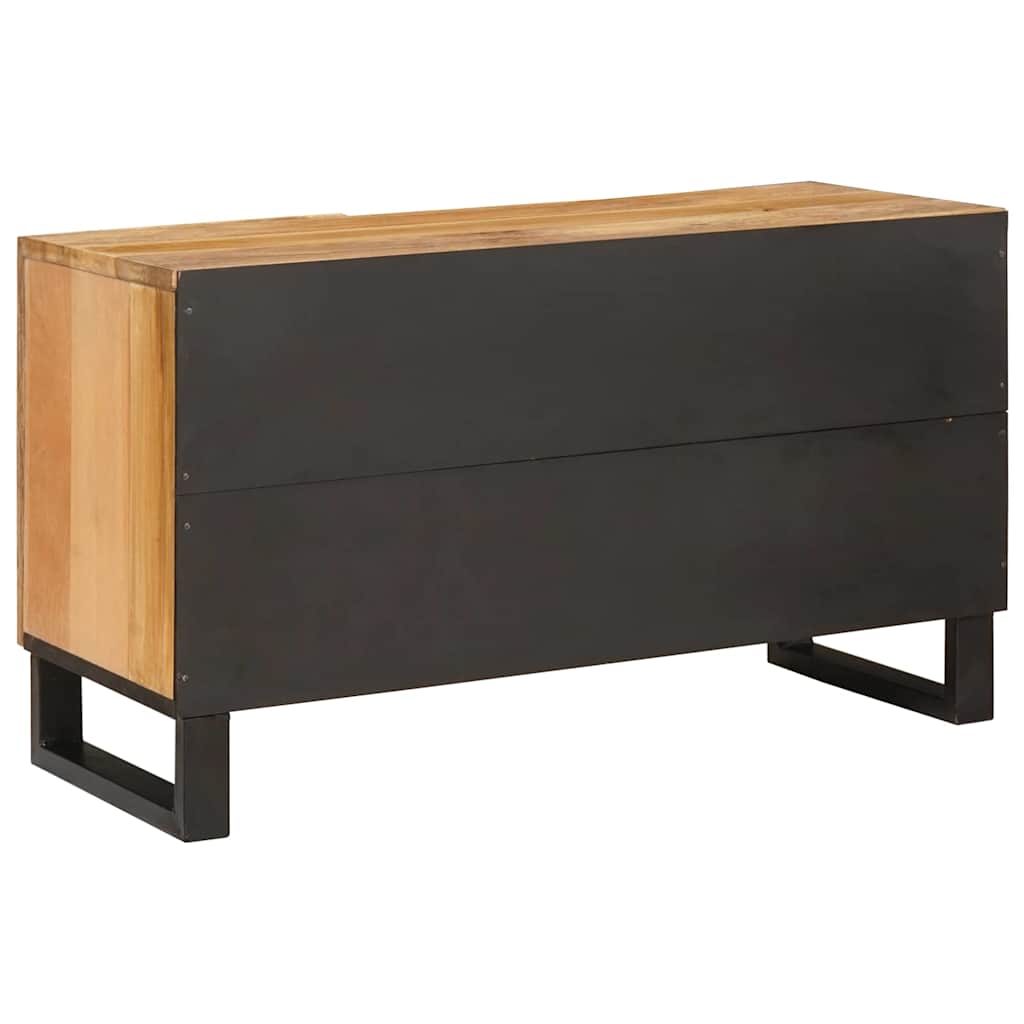 Tv szekrény tárolóval barna 80 x 33 x 46 cm tömör mangófát