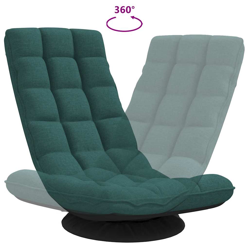 Sötétzöld szövet forgó padlószék 70x51x79 cm