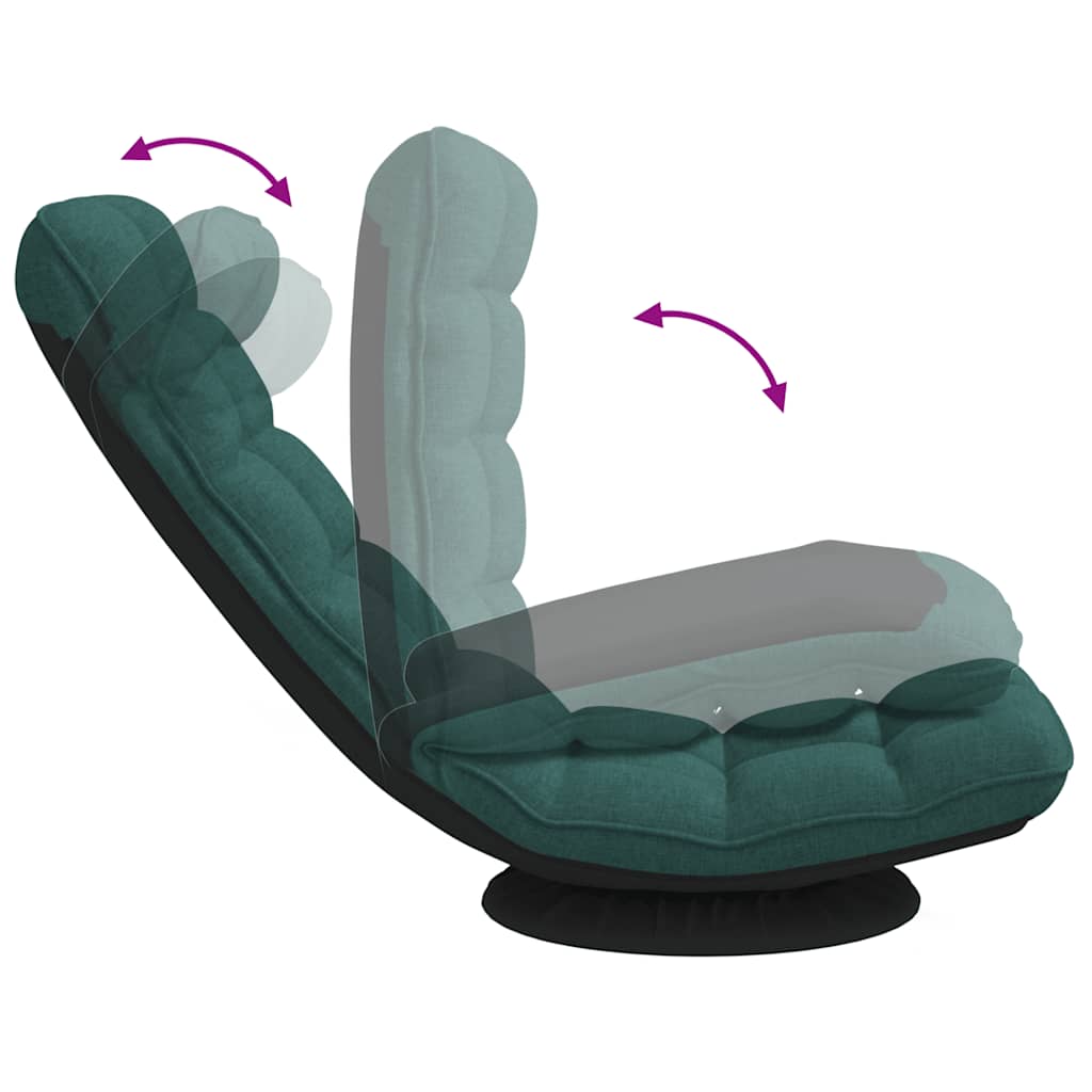 Sötétzöld szövet forgó padlószék 70x51x79 cm