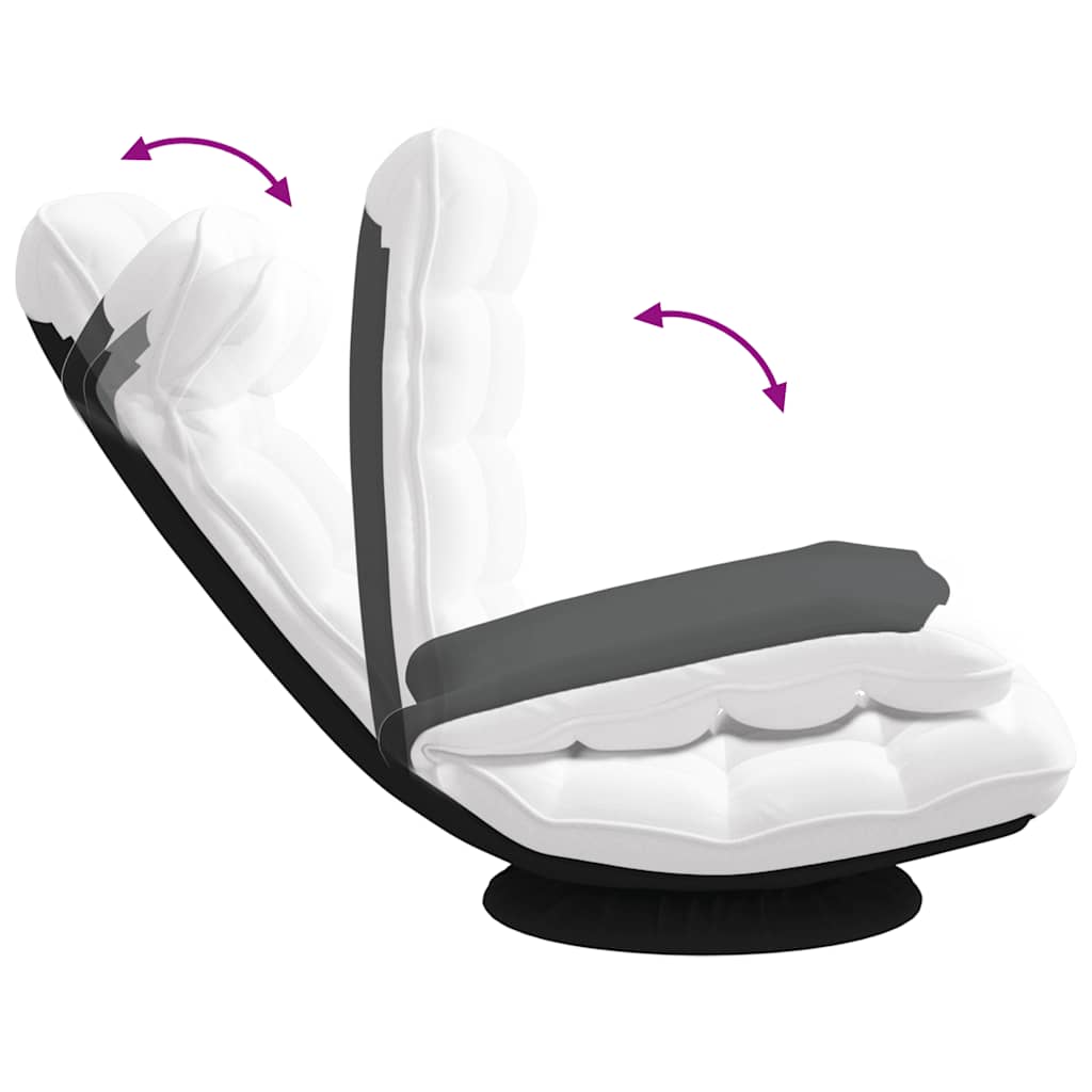 Fehér szövet forgó padlószék 70x51x79 cm