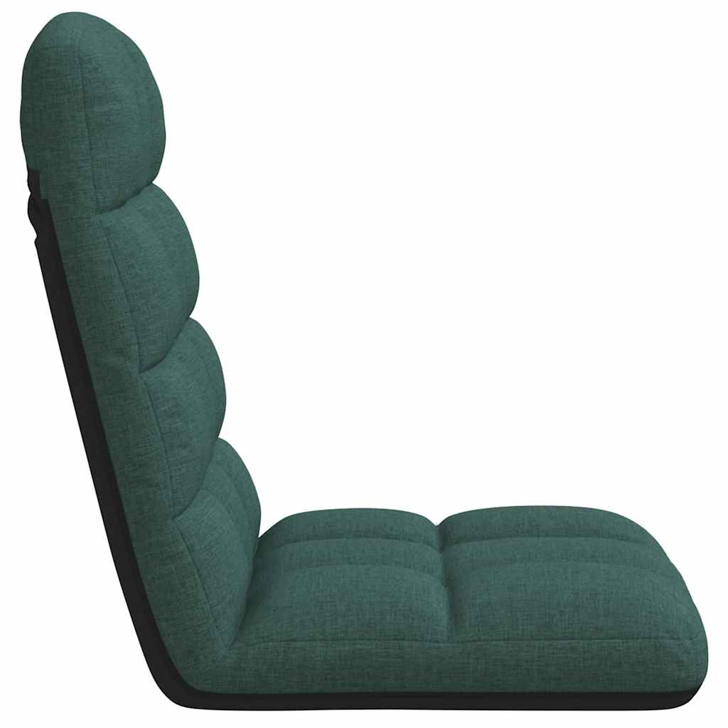 Sötétzöld szövet összecsukható padlószék 71x51x62 cm