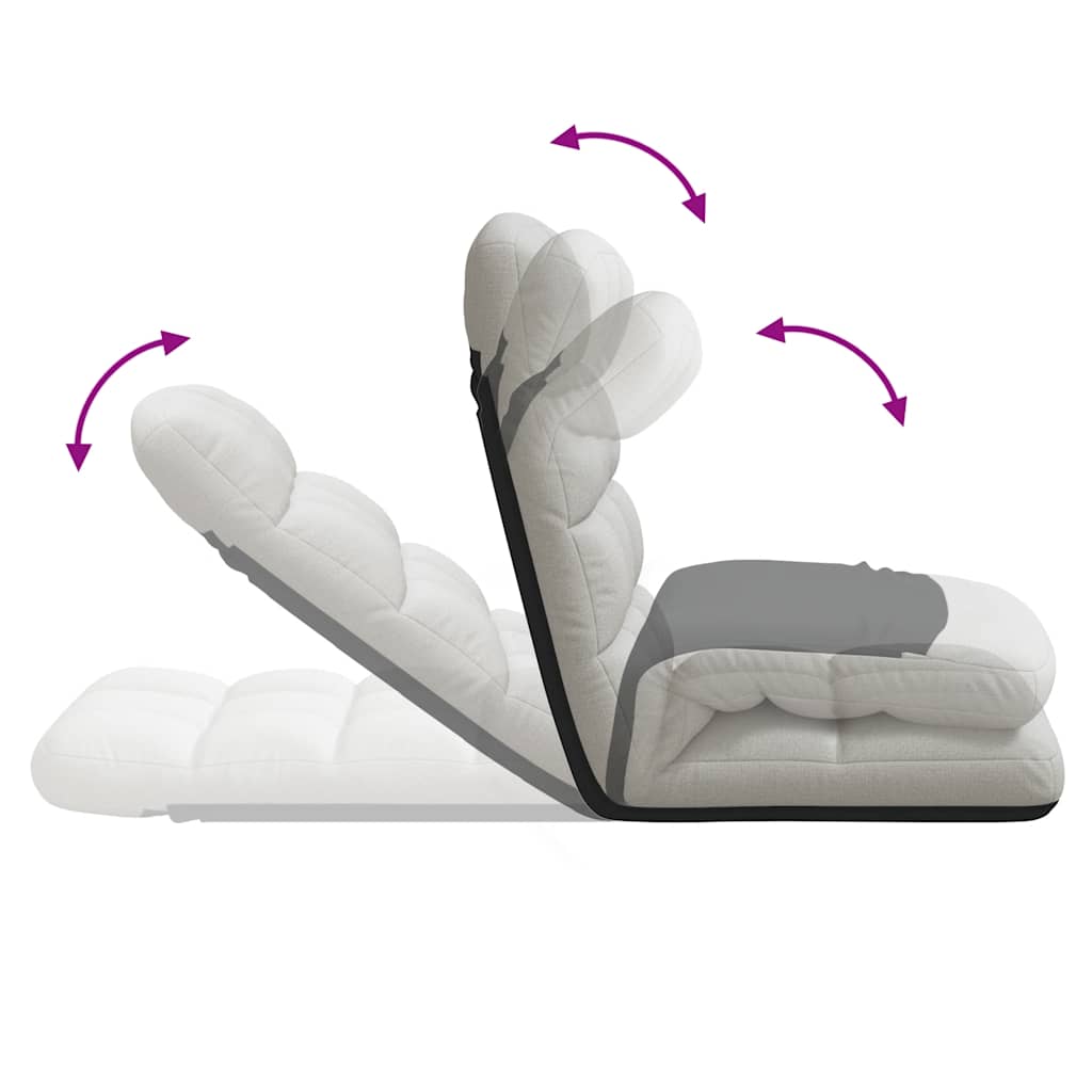 Felhőszürke szövet összecsukható padlószék 71x51x62 cm