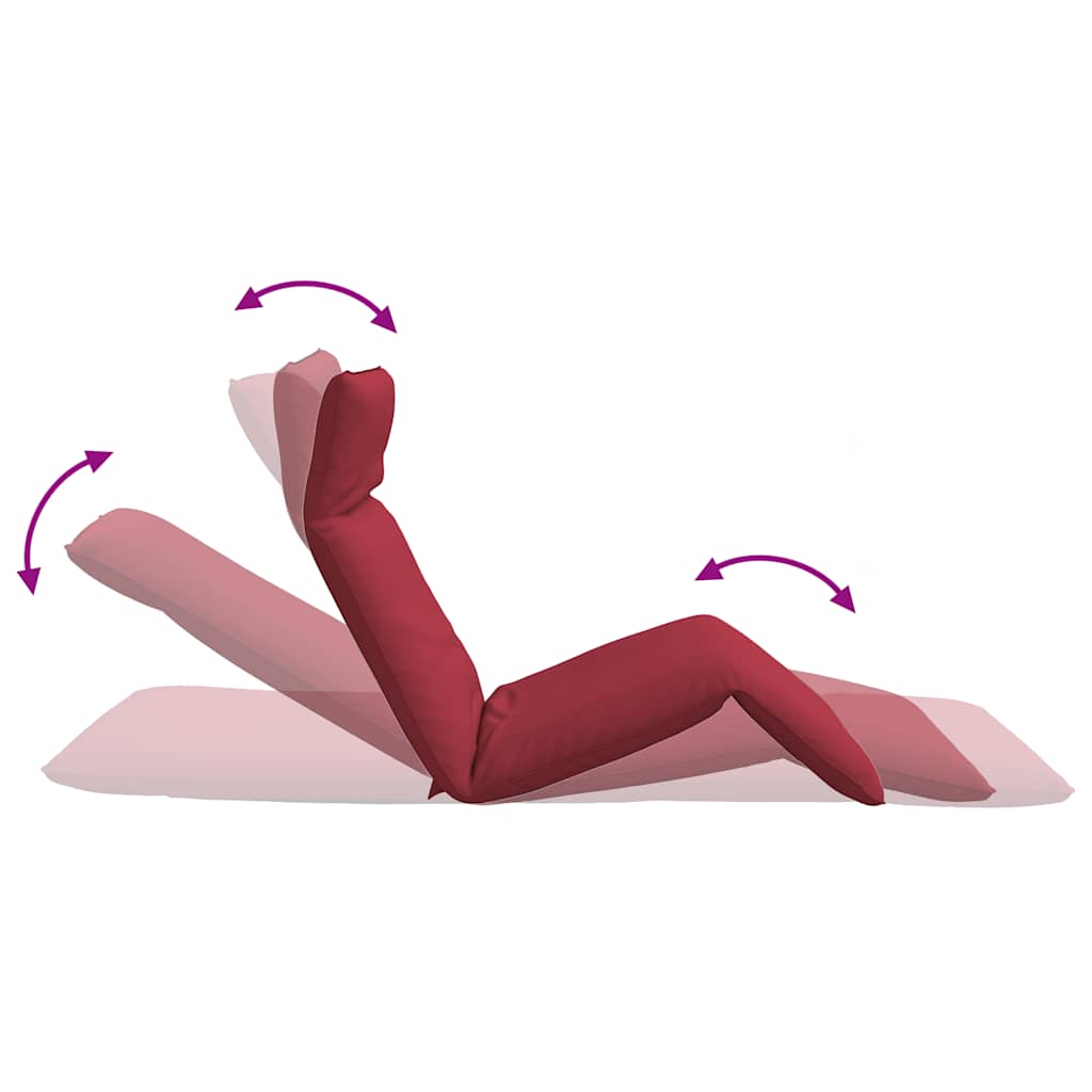 Borvörös oxford-szövet összecsukható napozóágy 175x54x8,5 cm