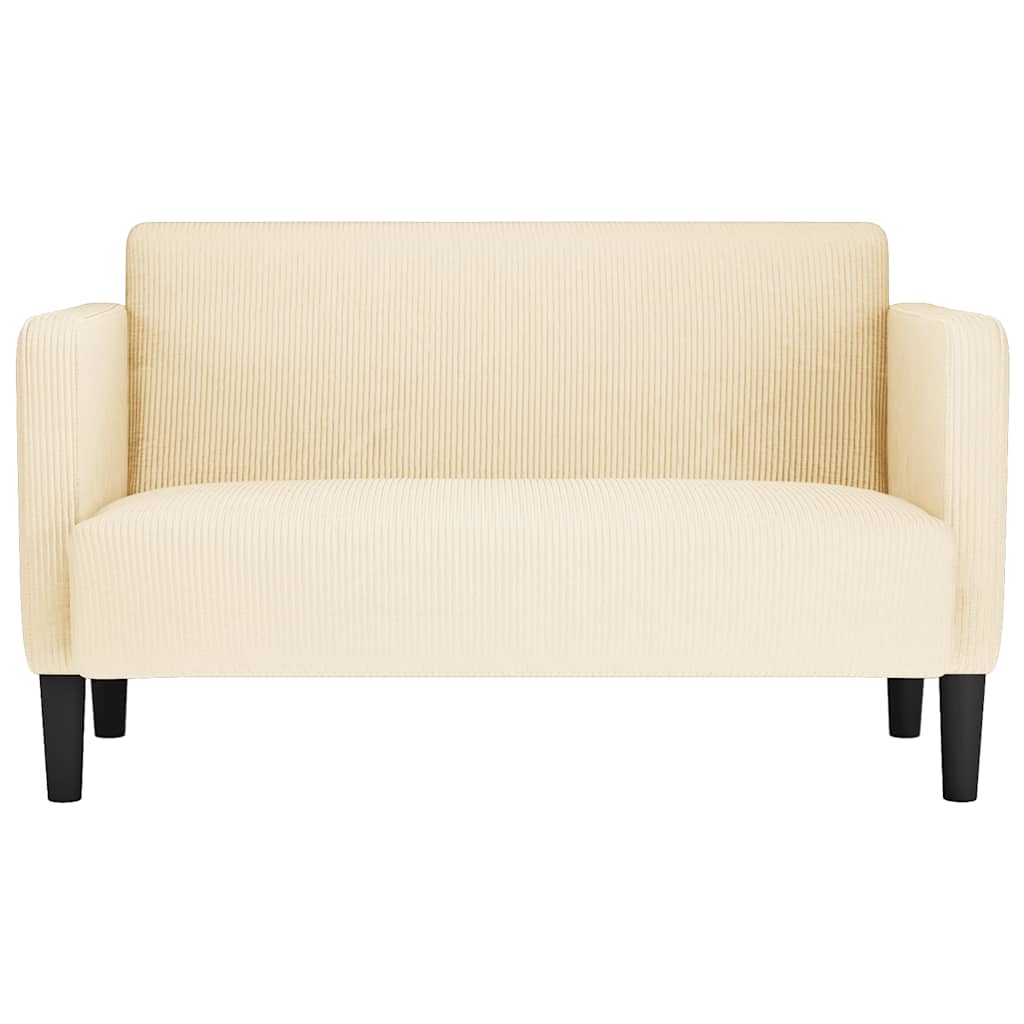 Krém kordbársony szövet loveseat kanapé 109 cm