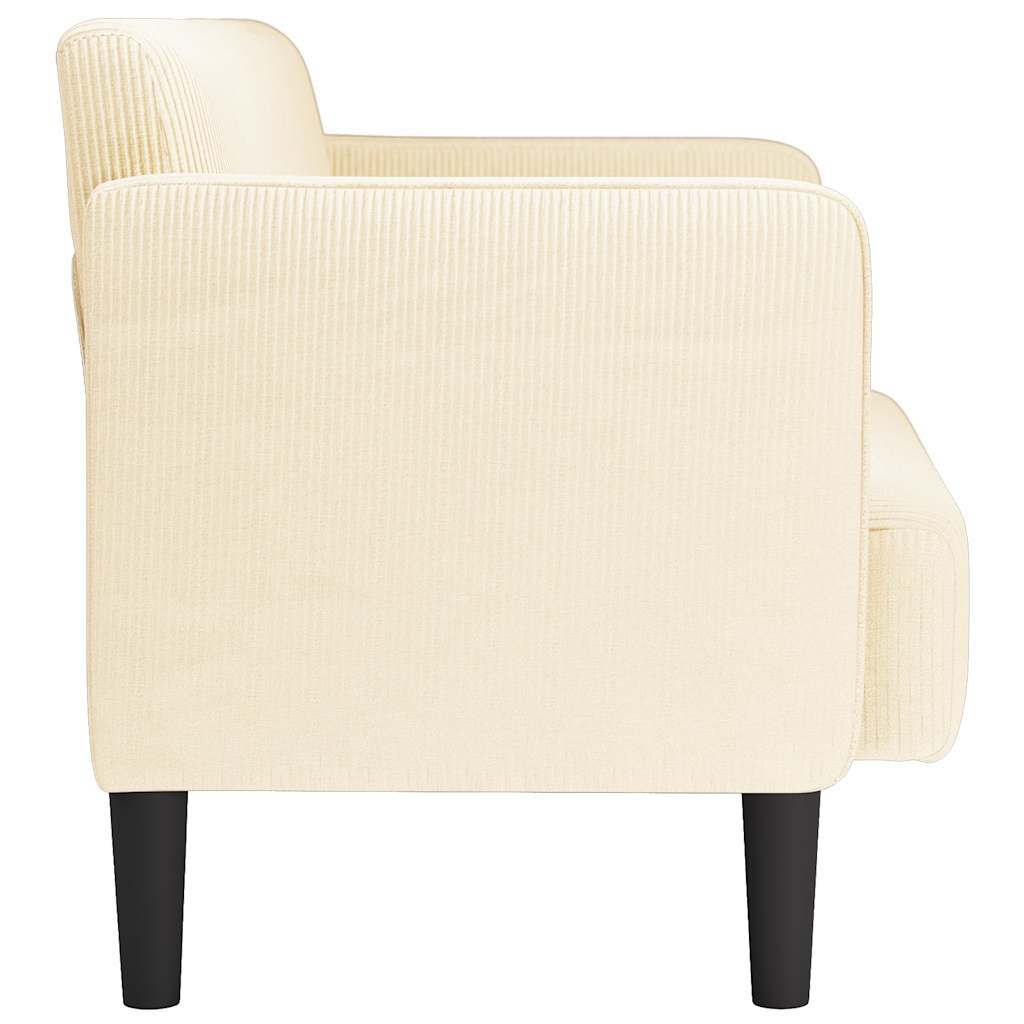 Krém kordbársony szövet loveseat kanapé 109 cm