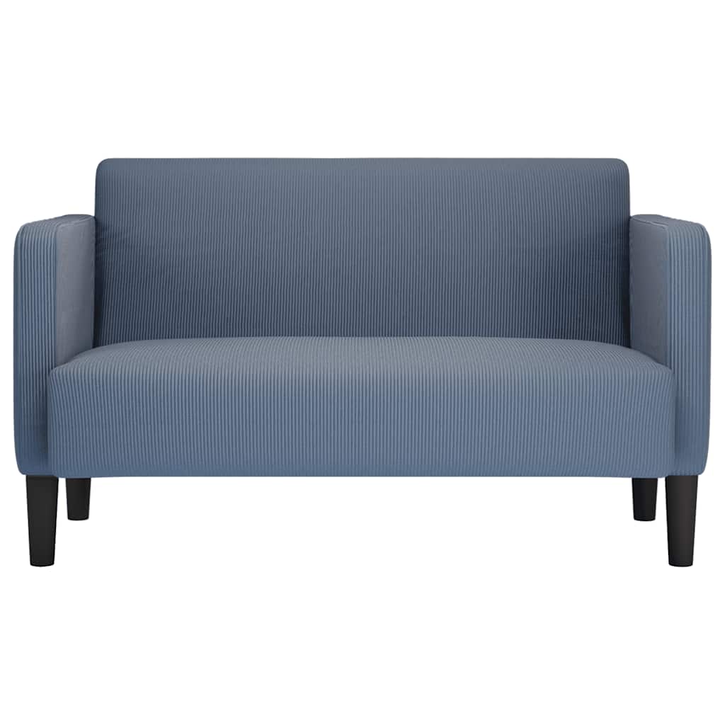 Kék kordbársony szövet loveseat kanapé 109 cm