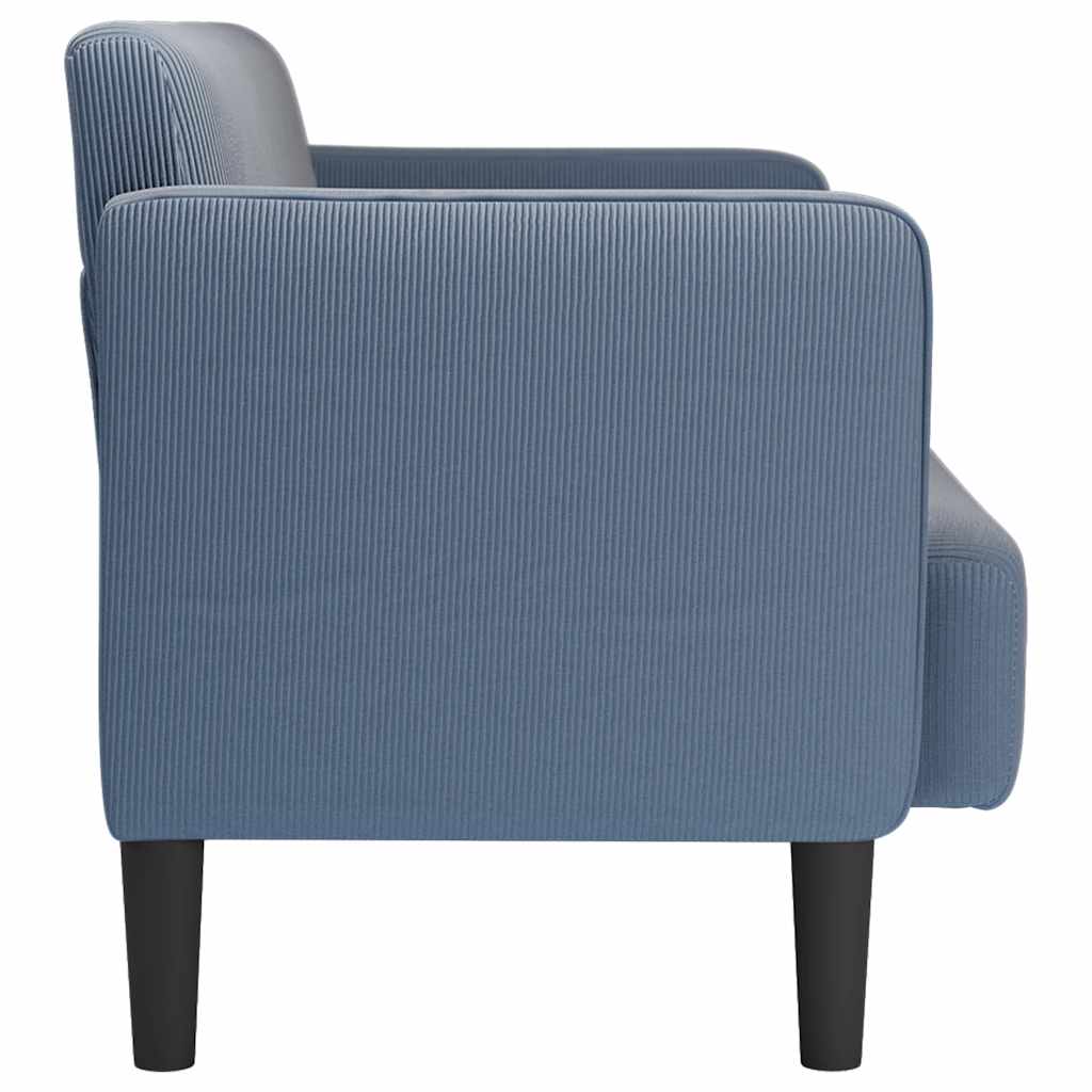 Kék kordbársony szövet loveseat kanapé 109 cm