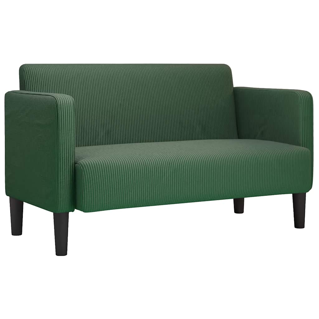 Dzsungel zöld kordbársony szövet loveseat kanapé 109 cm