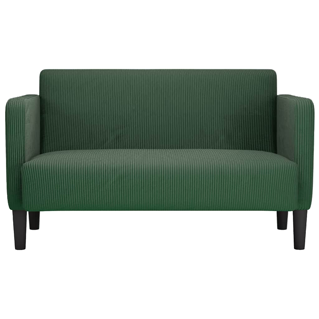 Dzsungel zöld kordbársony szövet loveseat kanapé 109 cm