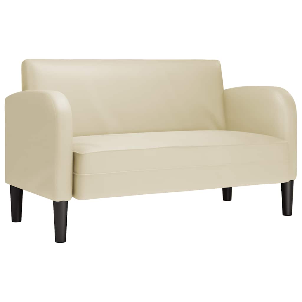Krém műbőr loveseat kanapé 110 cm