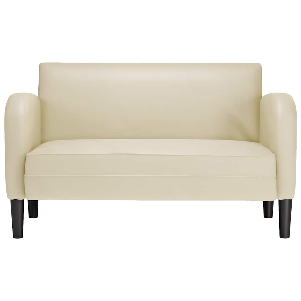 Krém műbőr loveseat kanapé 110 cm