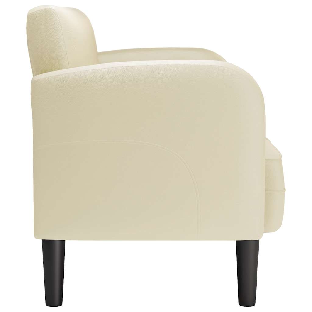 Krém műbőr loveseat kanapé 110 cm